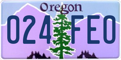 OR license plate 024FEO
