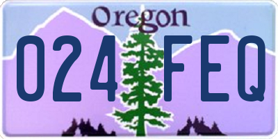 OR license plate 024FEQ