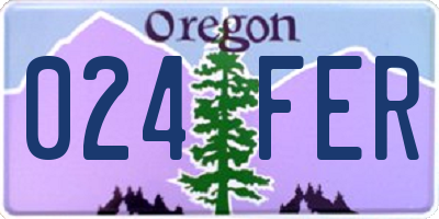 OR license plate 024FER