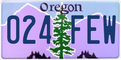 OR license plate 024FEW