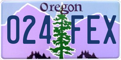 OR license plate 024FEX
