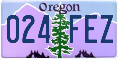 OR license plate 024FEZ