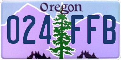 OR license plate 024FFB