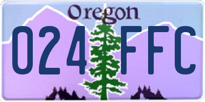 OR license plate 024FFC