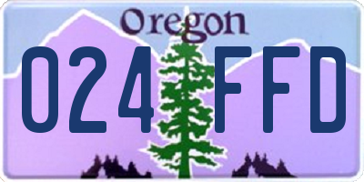 OR license plate 024FFD