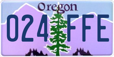 OR license plate 024FFE