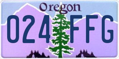 OR license plate 024FFG