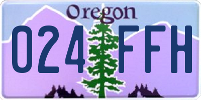 OR license plate 024FFH