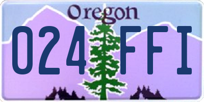 OR license plate 024FFI