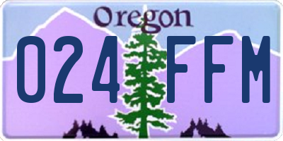 OR license plate 024FFM