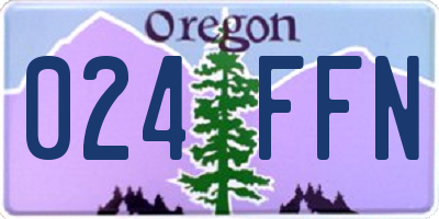 OR license plate 024FFN