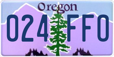 OR license plate 024FFO
