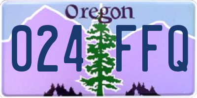 OR license plate 024FFQ
