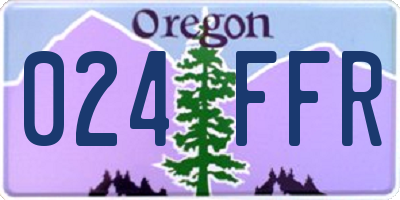 OR license plate 024FFR