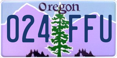 OR license plate 024FFU