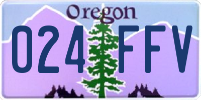 OR license plate 024FFV