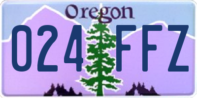 OR license plate 024FFZ