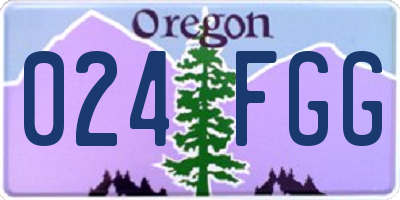 OR license plate 024FGG