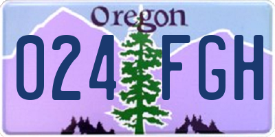 OR license plate 024FGH