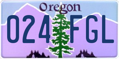 OR license plate 024FGL