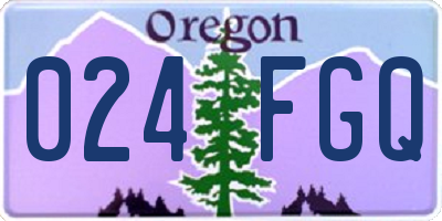 OR license plate 024FGQ
