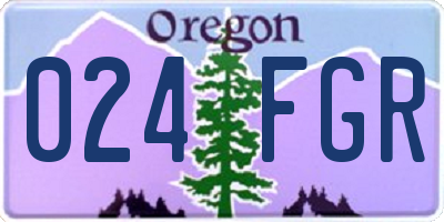 OR license plate 024FGR