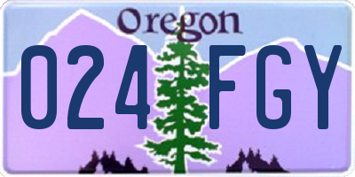 OR license plate 024FGY
