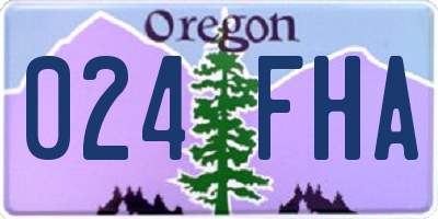 OR license plate 024FHA