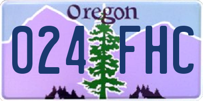 OR license plate 024FHC