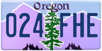 OR license plate 024FHE