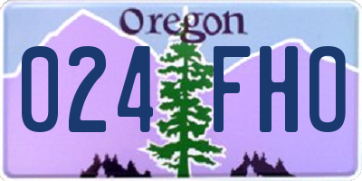 OR license plate 024FHO