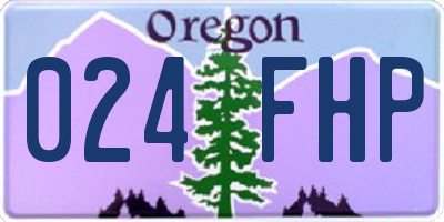 OR license plate 024FHP