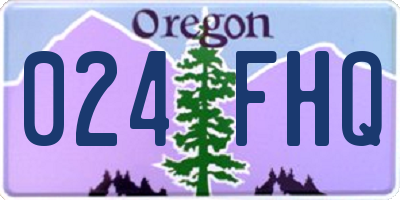 OR license plate 024FHQ