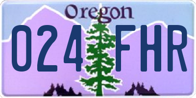 OR license plate 024FHR