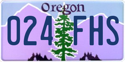 OR license plate 024FHS