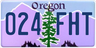 OR license plate 024FHT