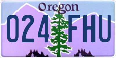 OR license plate 024FHU