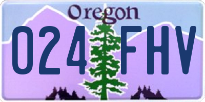 OR license plate 024FHV