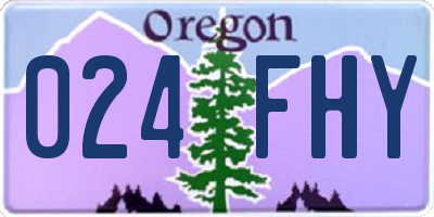 OR license plate 024FHY