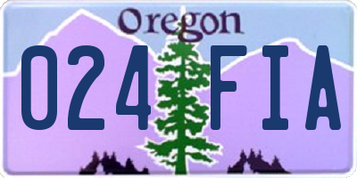 OR license plate 024FIA