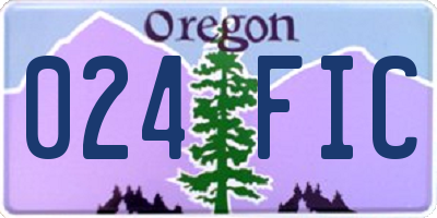 OR license plate 024FIC