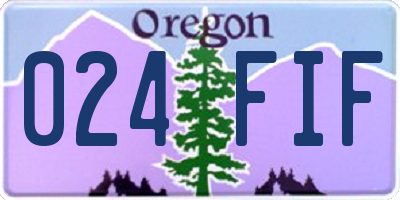 OR license plate 024FIF