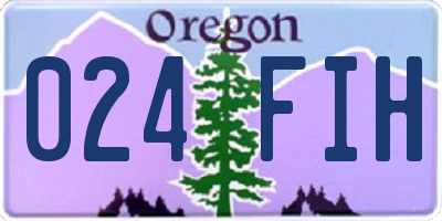 OR license plate 024FIH