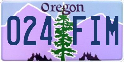 OR license plate 024FIM