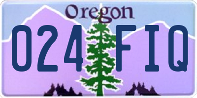 OR license plate 024FIQ