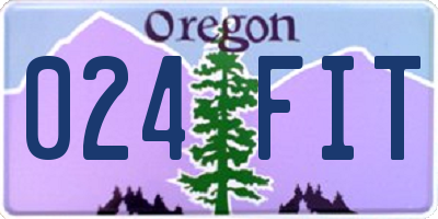 OR license plate 024FIT
