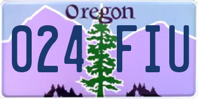 OR license plate 024FIU