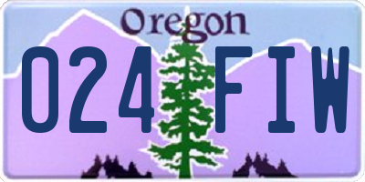 OR license plate 024FIW