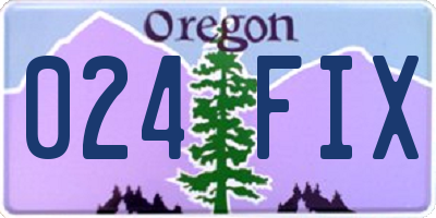 OR license plate 024FIX