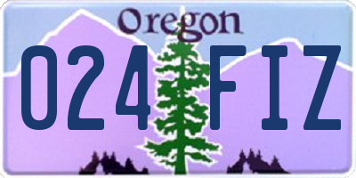 OR license plate 024FIZ